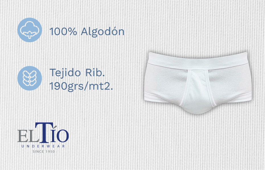 Calzoncillo Slip de Algod n Blanco